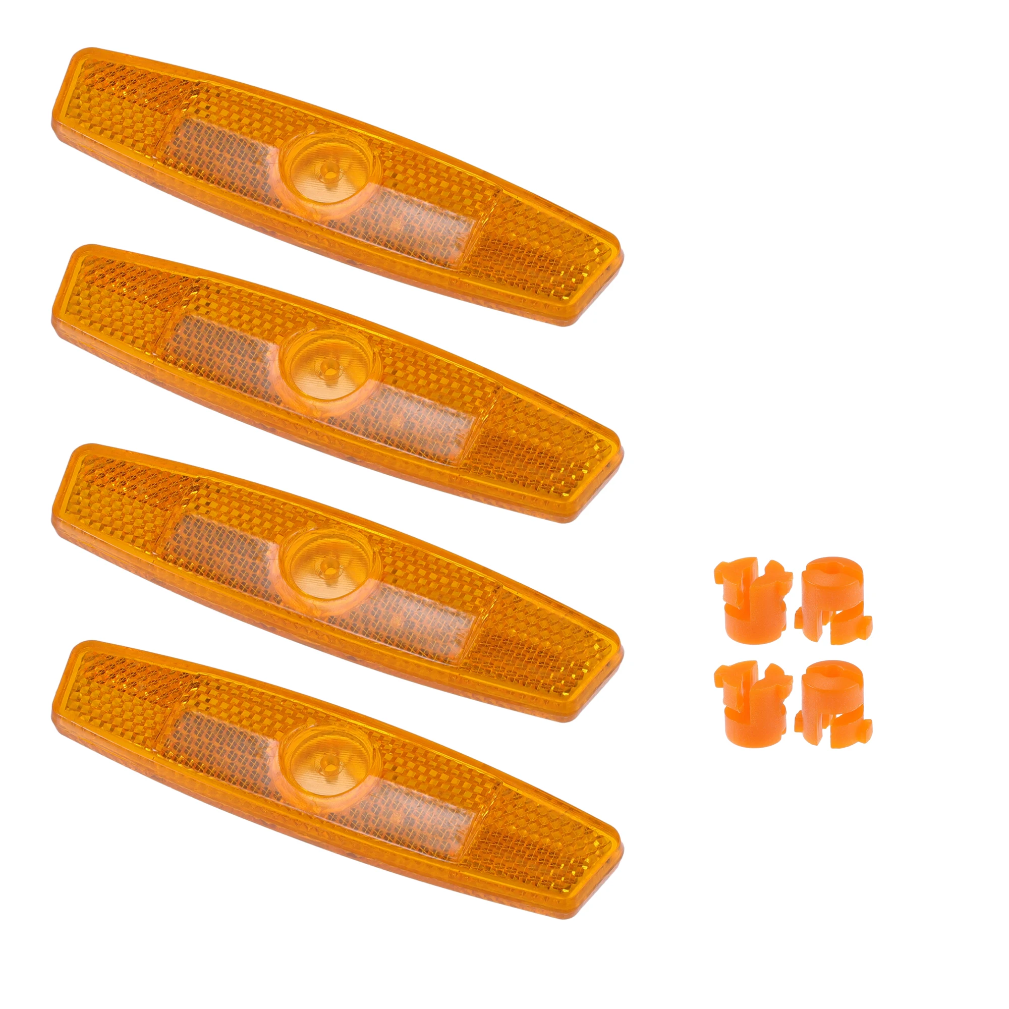 X Autohaux Bike Reflectors Bicycle Warning Reflector for Bike Bicycle 11.4x2.8x1cm ABS Yellow White 4pcs Cycling Accessories - Image 6