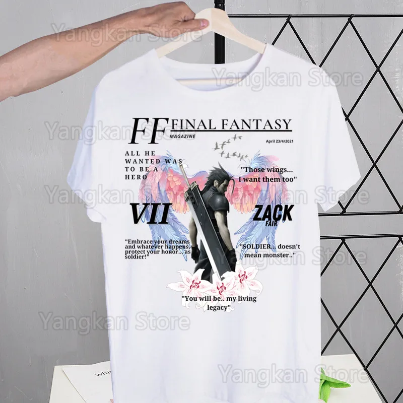 Final Fantasy 7 FF7 Street Style Casual Short Sleeve Men T Shirt O-neck Tshirt Male T-shirt