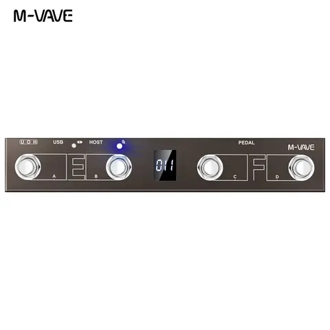 M-VAVE Digital Multi-Effects Processor “Chocolate Plus” Wireless Bluetooth MIDI Pedal Controller for Electric Guitar and Electric Bass with Page-Turning Support