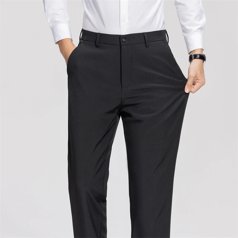 Pantalon thermique droit en duvet de canard blanc pour hommes d'affaires, surintendant chaud rembourré, courrier formel, 90% duvet imbibé, optique d'hiver, 2024