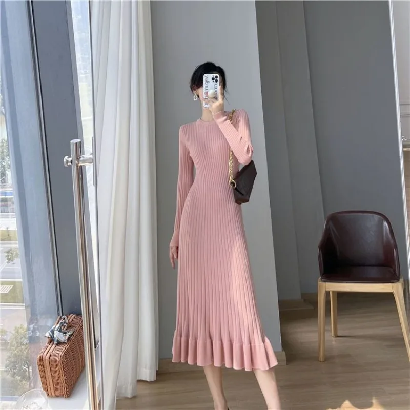 Dresses for Women Black Evening Clothes Knitted Sexy Daring Robe White Woman Dress Pink Maxi Long Crochet Retro Cotton Vintage