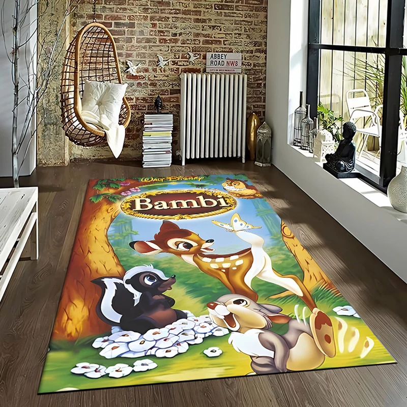 Disney Bambi Fawn  Printed Carpet Fashion Motorcycle Mat Non -slip Carpet Rug Outdoor Carpet Door Mat Play Mat Birthday Gift