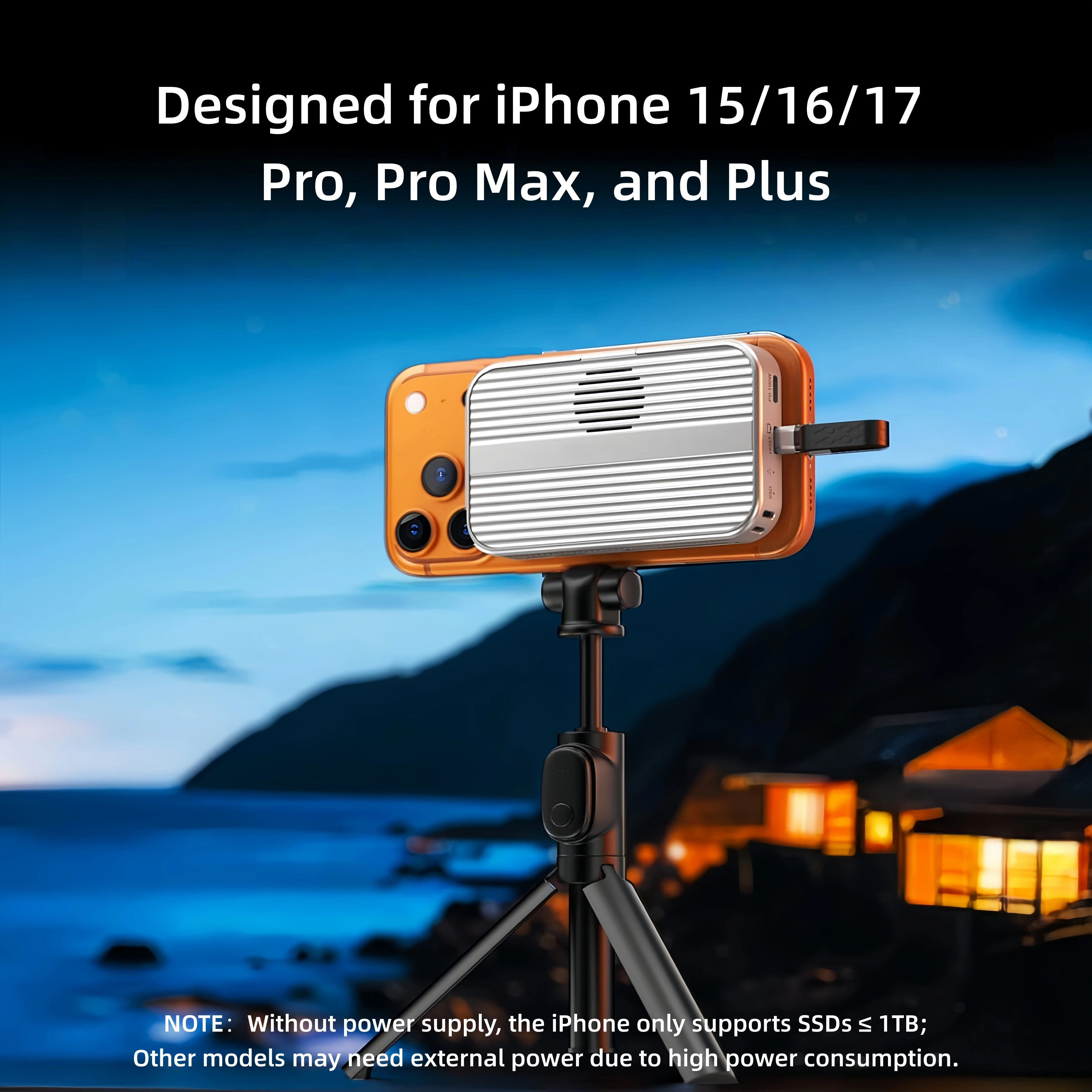 Obudowa M.2 NVMe SSD z wentylatorem chłodzącym, magnetyczna stacja dokująca USB C 10 Gbps, HDMI 4K 60Hz, PD 100W, SD 3.0 dla iPhone 17 16 Pro Max — zdjęcie produktu 6