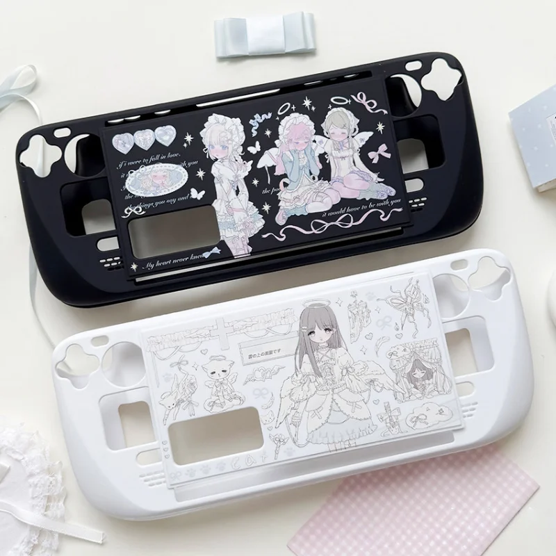 

Защитный чехол Heart Forest Original Design Angel Pattern из твердого поликарбоната, совместимый с игровыми портативными консолями Steam Deck LCD и OLED.