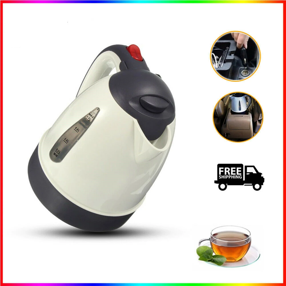 AU Portable Car Water Kettle Heater Warmer Travel Camping Tea Jug 1000ml 12V  AU