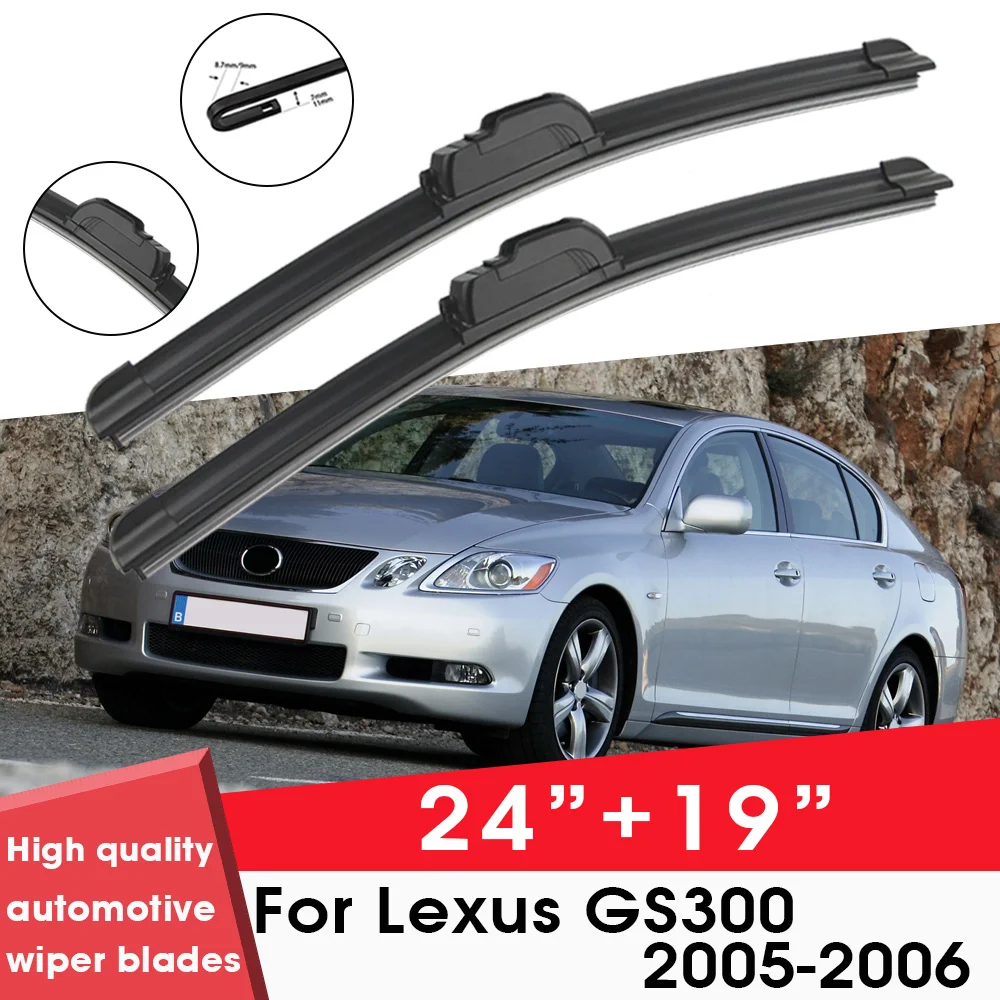 

BEMOST Car Wiper Blades Front Window Windshield Rubber Refill wiper For Lexus GS300 2005-2006 24"+19" Car Accessories