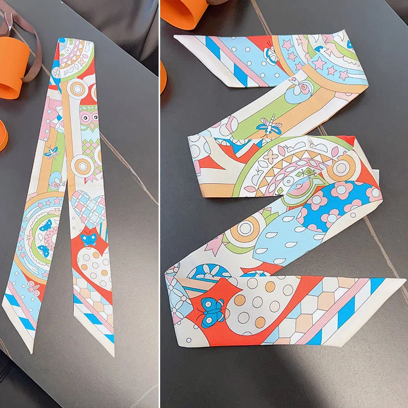 Ins موضة الحب تصميم دلو حقيبة وشاح طويل الشريط مقبض التعادل أنيق الرقبة التفاف الديكور للنساء حقائب اكسسوارات هدية