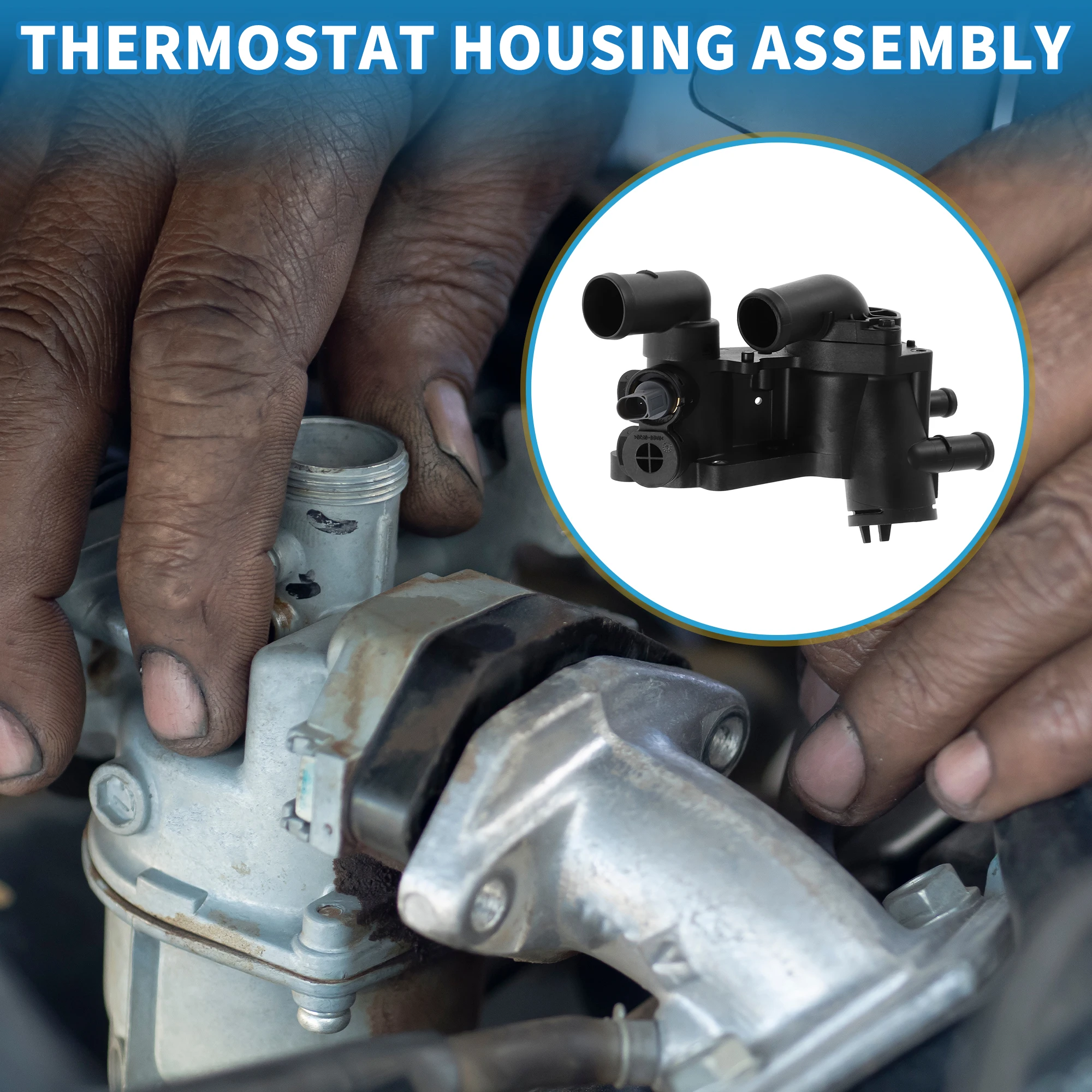 

Корпус термостата охлаждающей жидкости двигателя X Autohaux в сборе для VW Polo Saloon 2002-2012 1.4