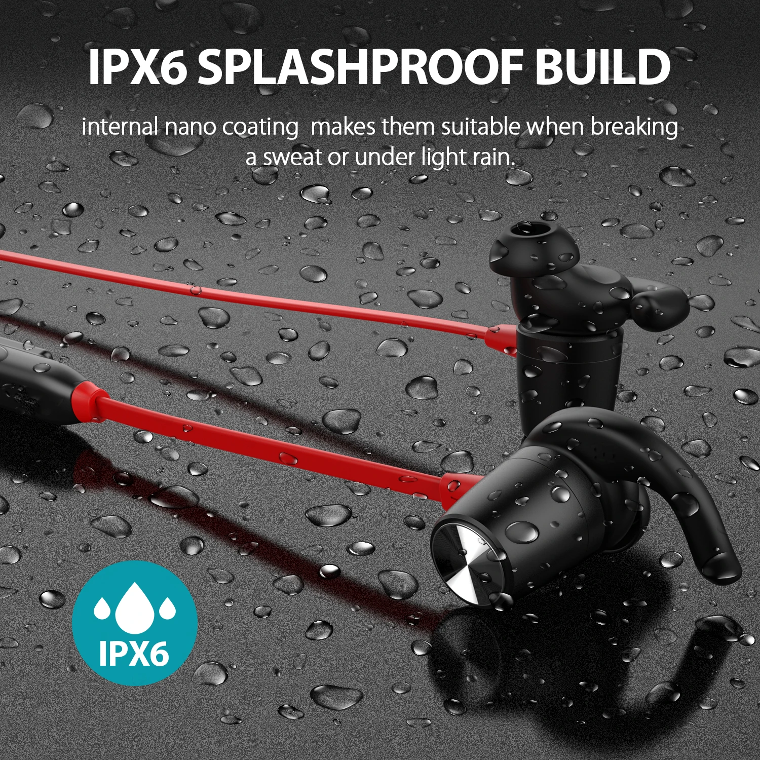 dodocool Magnetic Wireless Stereo Sports In-Ear Headphone with HD Mic CVC 6.0 Noise Cancellation for Most Bluetooth-enabled