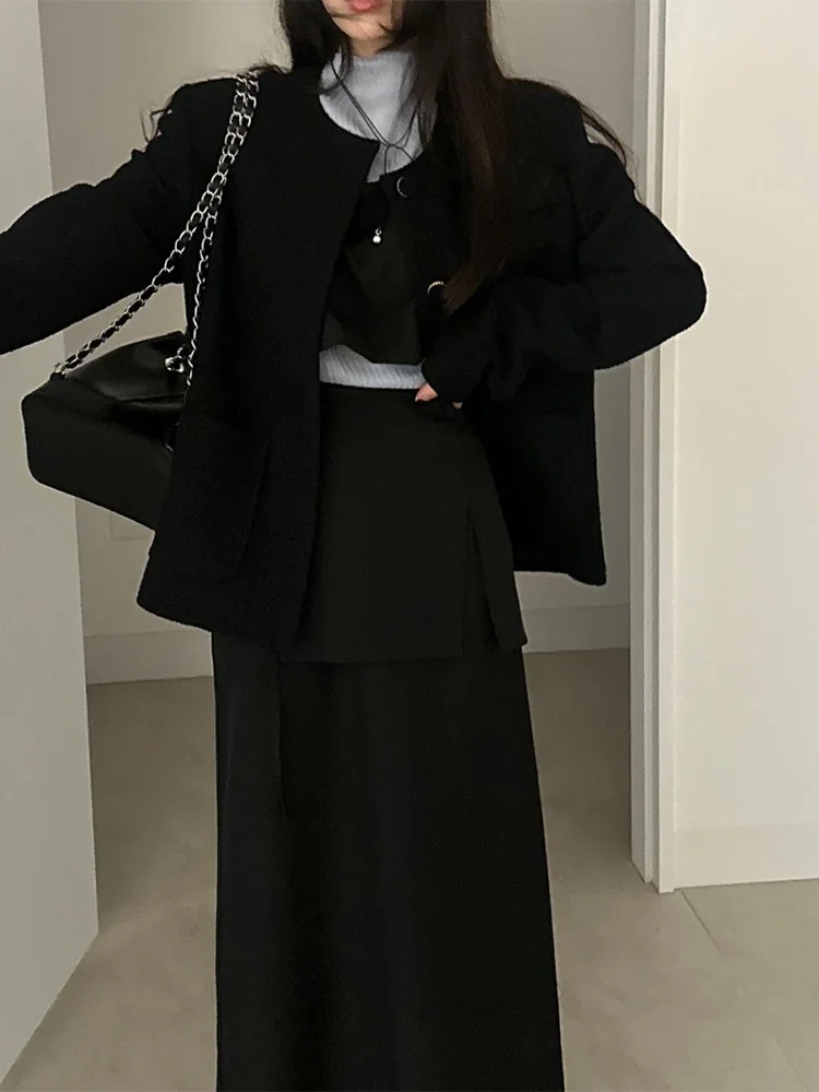 

Chic Summer New Small Design Sense ort Strap Vest High Waist Belted Skirt Set Women's Cotton Faion Ensemble