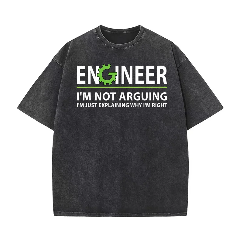 Funny Apparel Engineer I'm Not Arguing I'm Just Explaining Why I'm Right Unisex Adult T-Shirt Black Small Classic Men T Shirts