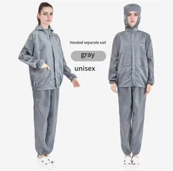 Split Type Work ClothesUnisex Reusable Anti-Static Safety Clothing With Pockets Dust-Proof Clean Paint Materials Isolation Split