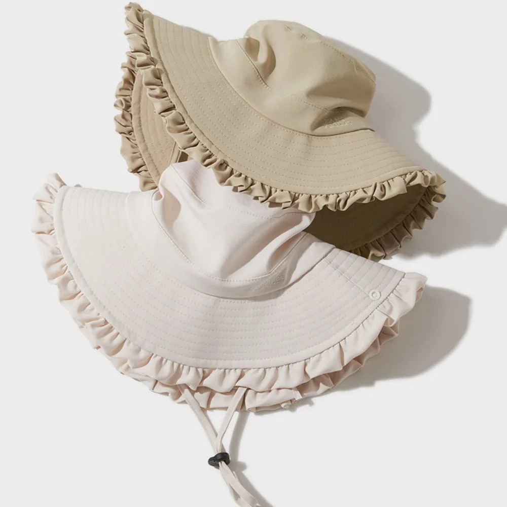 

Fashion Quick-dry Hiking Fisherman Hat Big Brim UV Protection Bucket Cap Sunshade Sunscreen Drawstring Sun Hat Outdoor