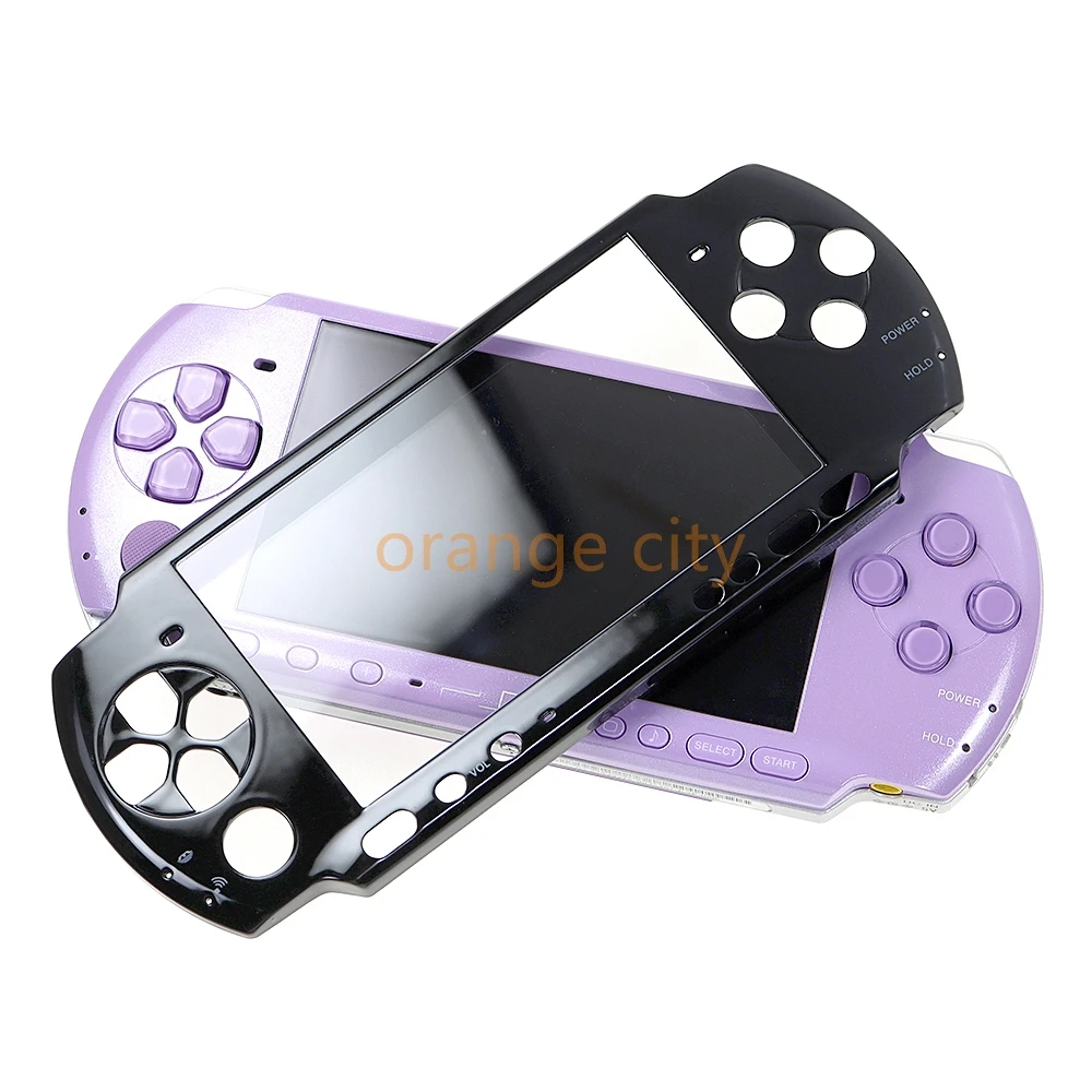 1PC Black Top Cover Shell without logo For PSP1000 PSP2000 PSP3000 Front Cover Shell no logo For PSP1000 2000 3000 Console