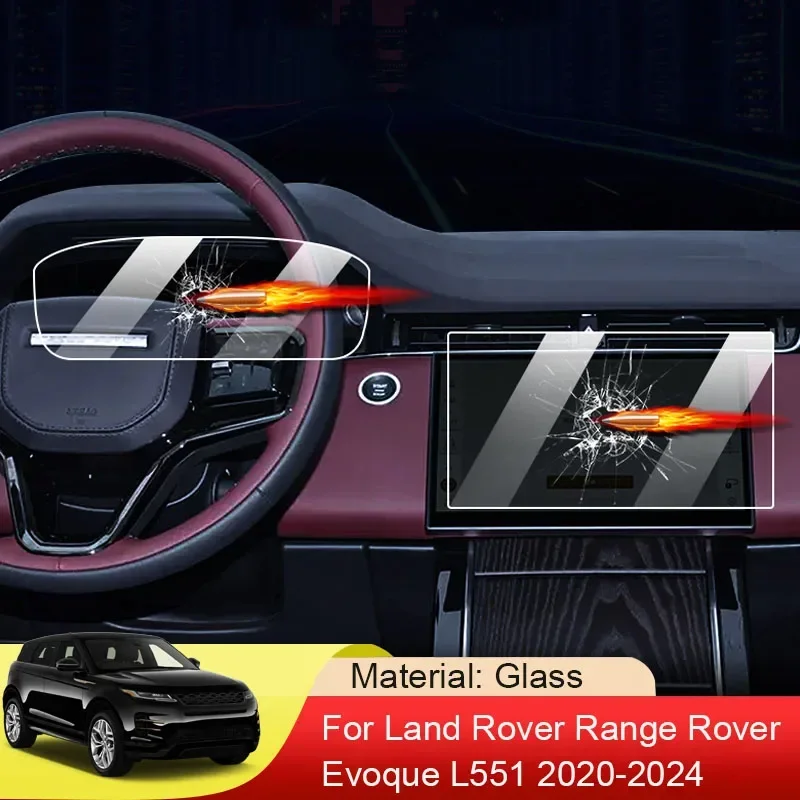 

For Land Rover Range Rover Evoque L551 2020-2024 Car GPS Navigation Screen Protect Glass Film Dashboard Display TPU Sticker
