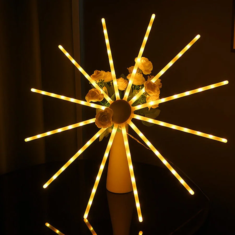 Creative Meteor Shower RGB Christmas Fairy Lights Outdoor Hanging Firework String Lights 18 Modes Xmas Windmill Lamp With Remote