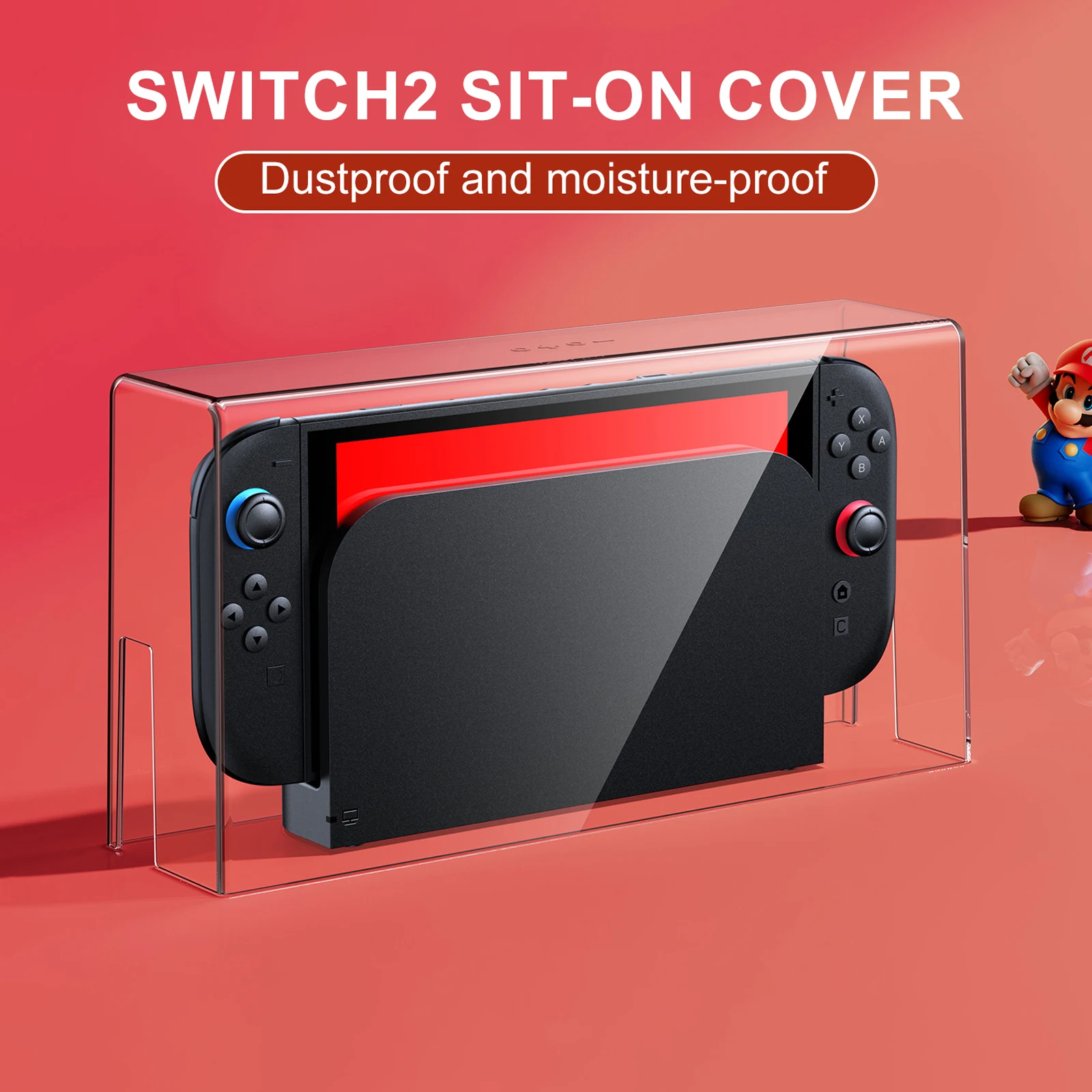 Dustproof Protective Cover For Switch 2 Accessories Transparent Acrylic Protective Case Switch1/2 Compatibility Display Box