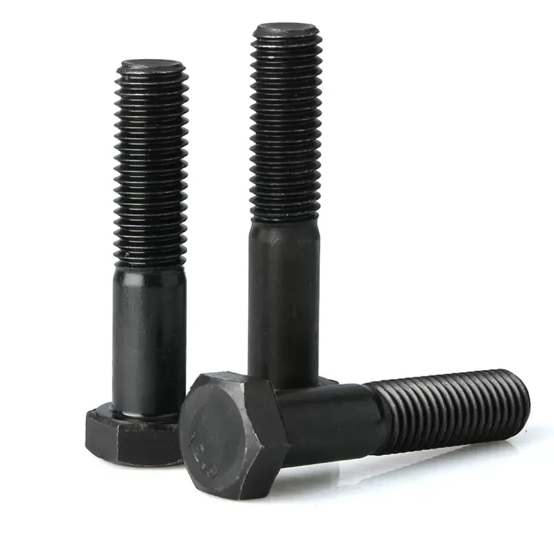 M20 M22 M24 Black Grade 12.9 Alloy steel Metric Half Thread  DIN933 External Hex Hexagon Head Cap Screw Bolt