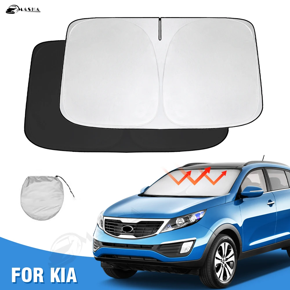 Windshield Sun Shade for Kia Sportage 2017-2021 2022 Sunshade Sun Visor Protector Foldable Blocks UV Rays Keep Your Car Cooler