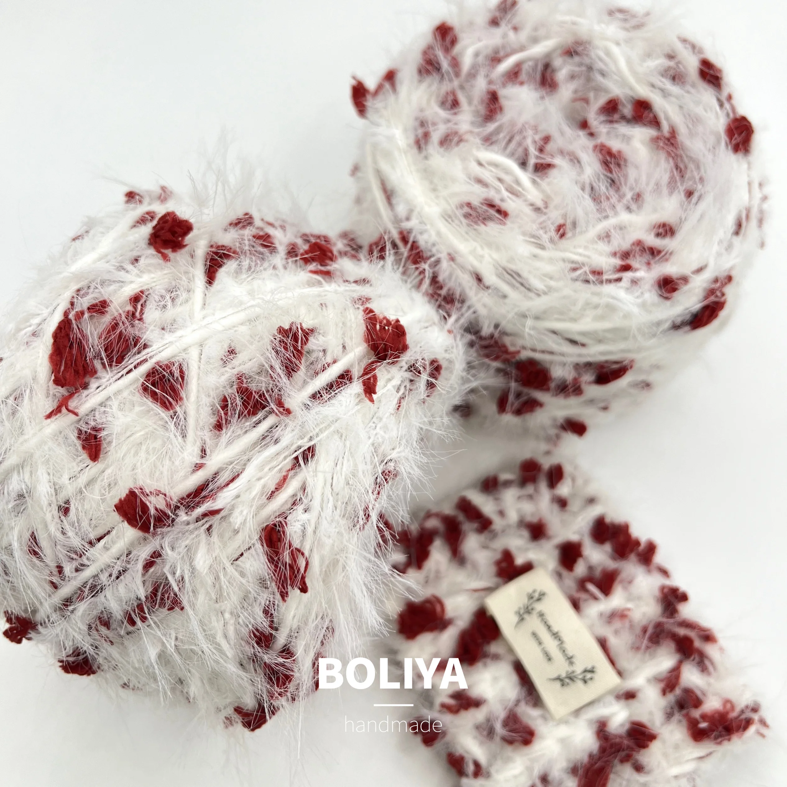 100g Long Haired Flower Yarn,Long Haired Mink Multi Strand Hand Mixed Thread,DIY Scarf,Bag,Clothes Crochet Thread,Knitting Wool