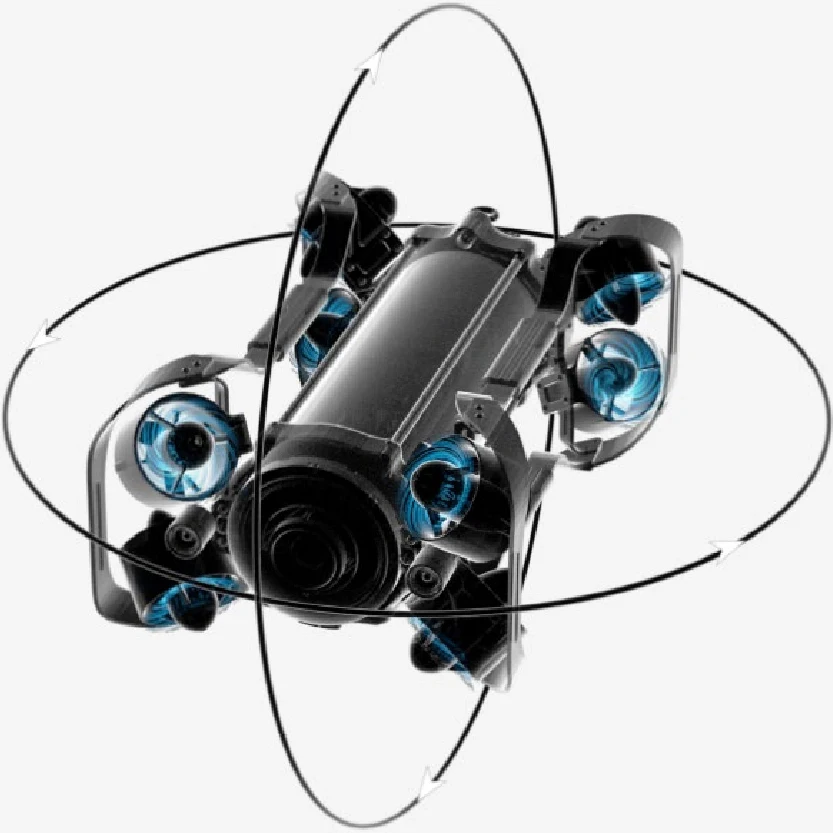 Full Vector ROV Underwater Robot with 8 Thruster for Stable Hovering Observation