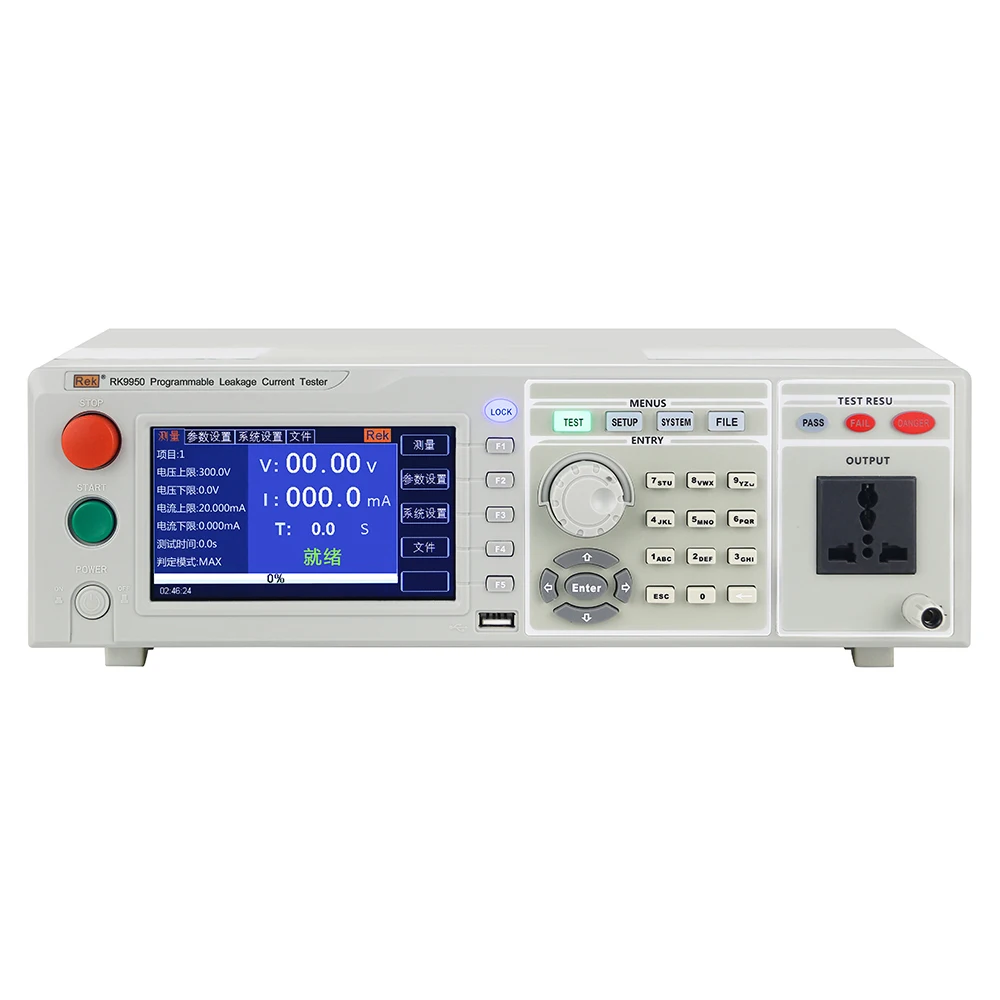 Program Controlled Leakage Current Tester RK9950 300V 20mA passive Load Current 25A Max Simulate 8 human networks