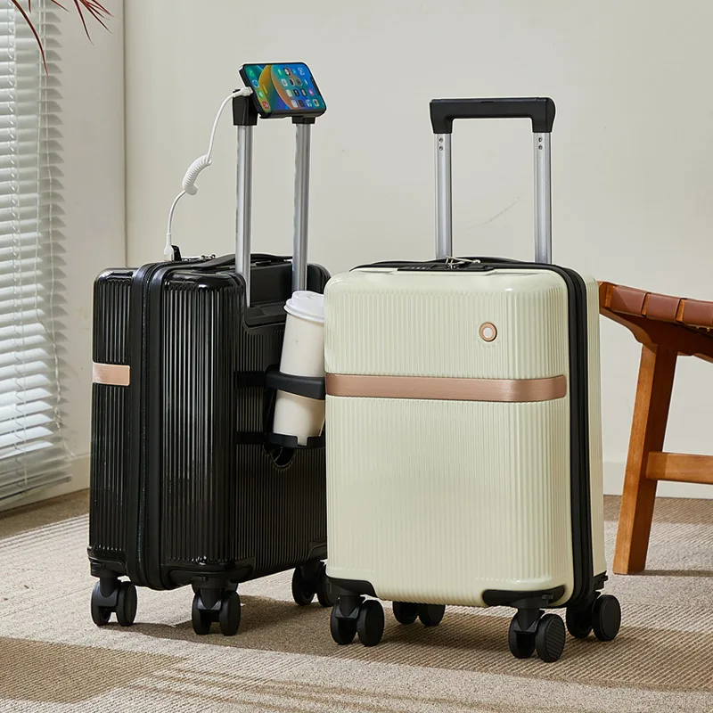 حقيبة سفر محمولة مع حامل أكواب وحامل هاتف لسهولة الحمل، حقيبة أمتعة بسيطة وخفيفة الوزن #4