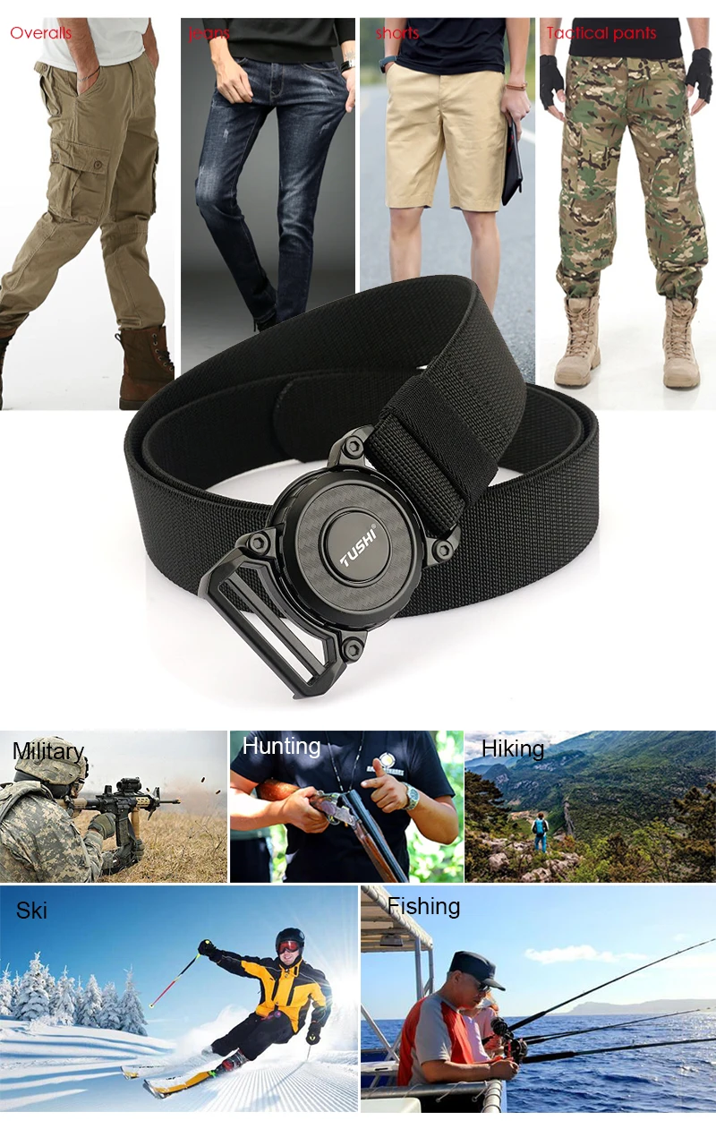 VATLTY Neue männer Stretch Gürtel Zink-legierung Rotierenden QR Schnalle Militärische Taktische Gürtel Elastische Männlichen Gürtel Freies Armee Zubehör – Detail 2