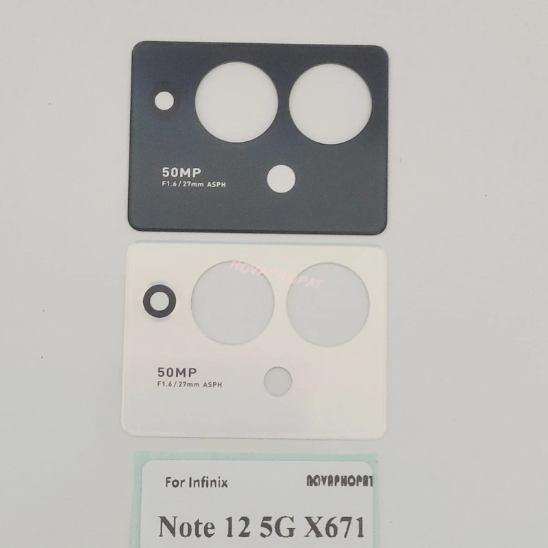 Novaphopat Back Rear Camera Glass Lens Glass Panel Cover For infinix Note 12 5G X671 / Note 12 Pro 5G X671B