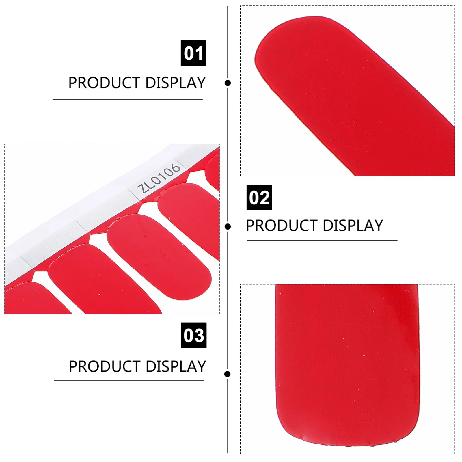 

Manicure Nail Stickers Fingernail for Strips Tips Hand Decals Fake Nails French