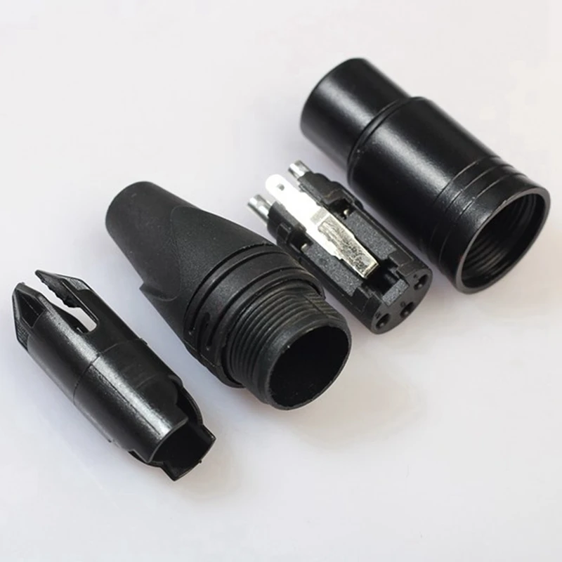 10Pcs DIY 3Pin XLR Adapter Socket XLR Aviation Connector Welding Head Microphone Cable Connector