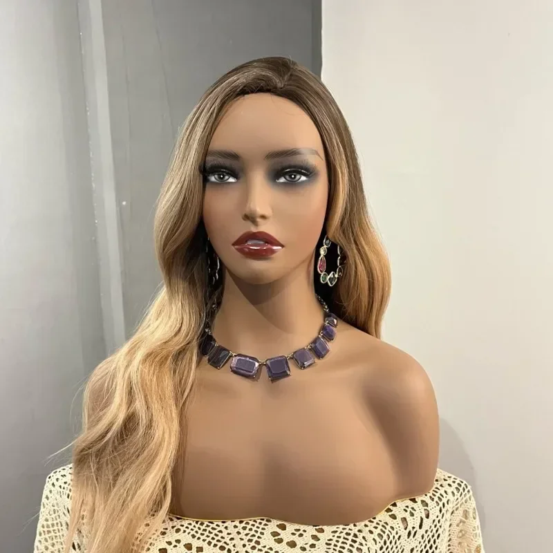 Realistic PVC Mannequin Head with Shoulders for Wig Hat Sunglasses Display Fashion Accessories