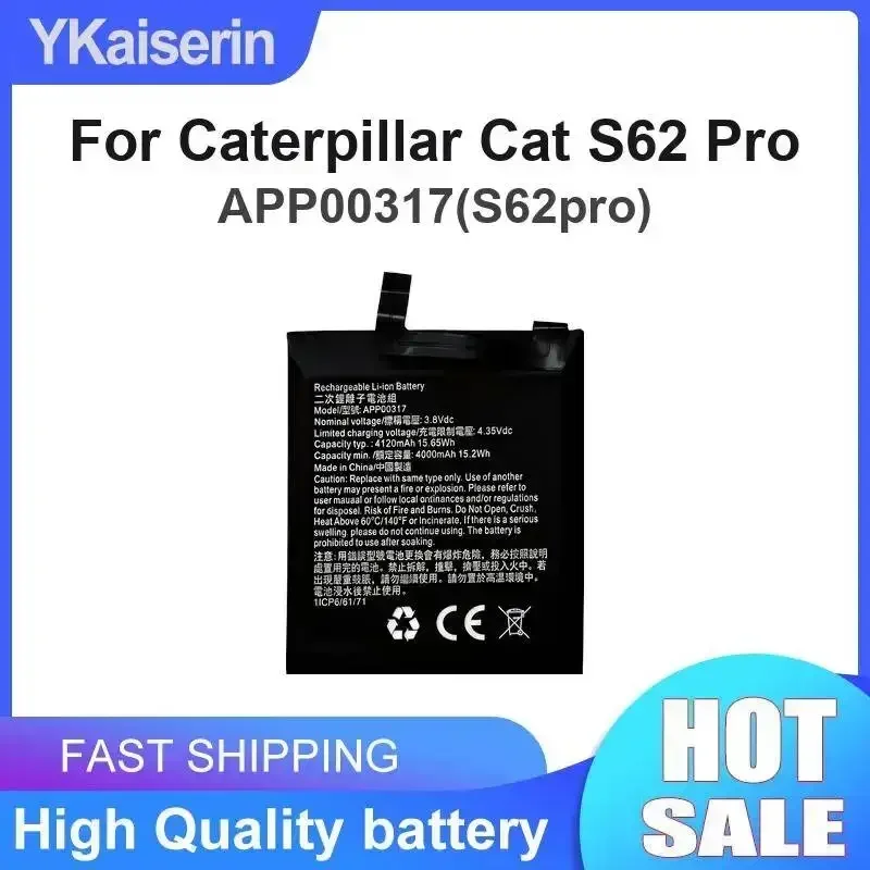 For Caterpillar Cat S62 Pro 5150mAh APP00317 S62pro Long Lasting Mobile Phone Battery