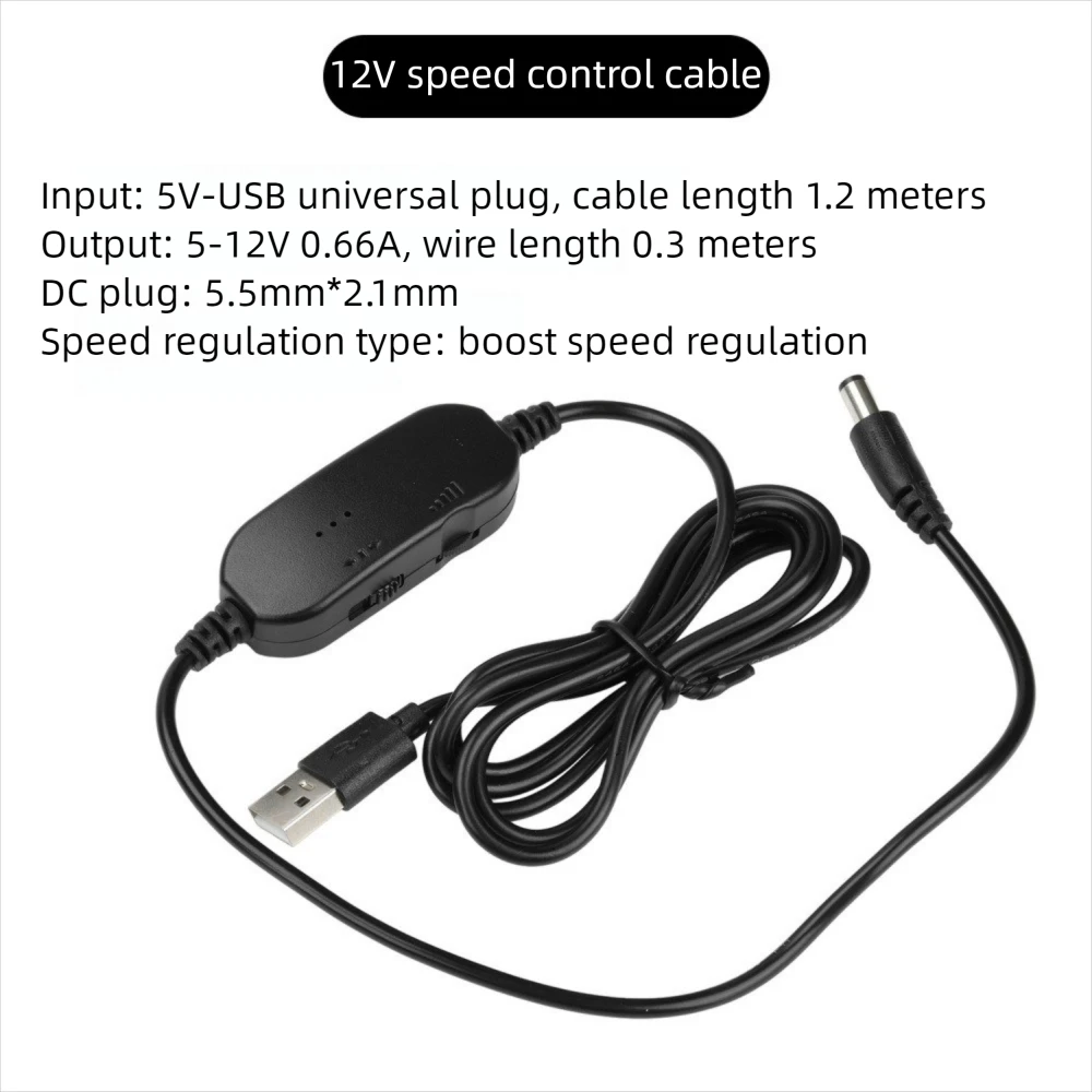 DC5V to 5V/12V Motor Speed Regulator Equipped with Forward/Reverse Switch USB Interface Design Motor Speed Controller