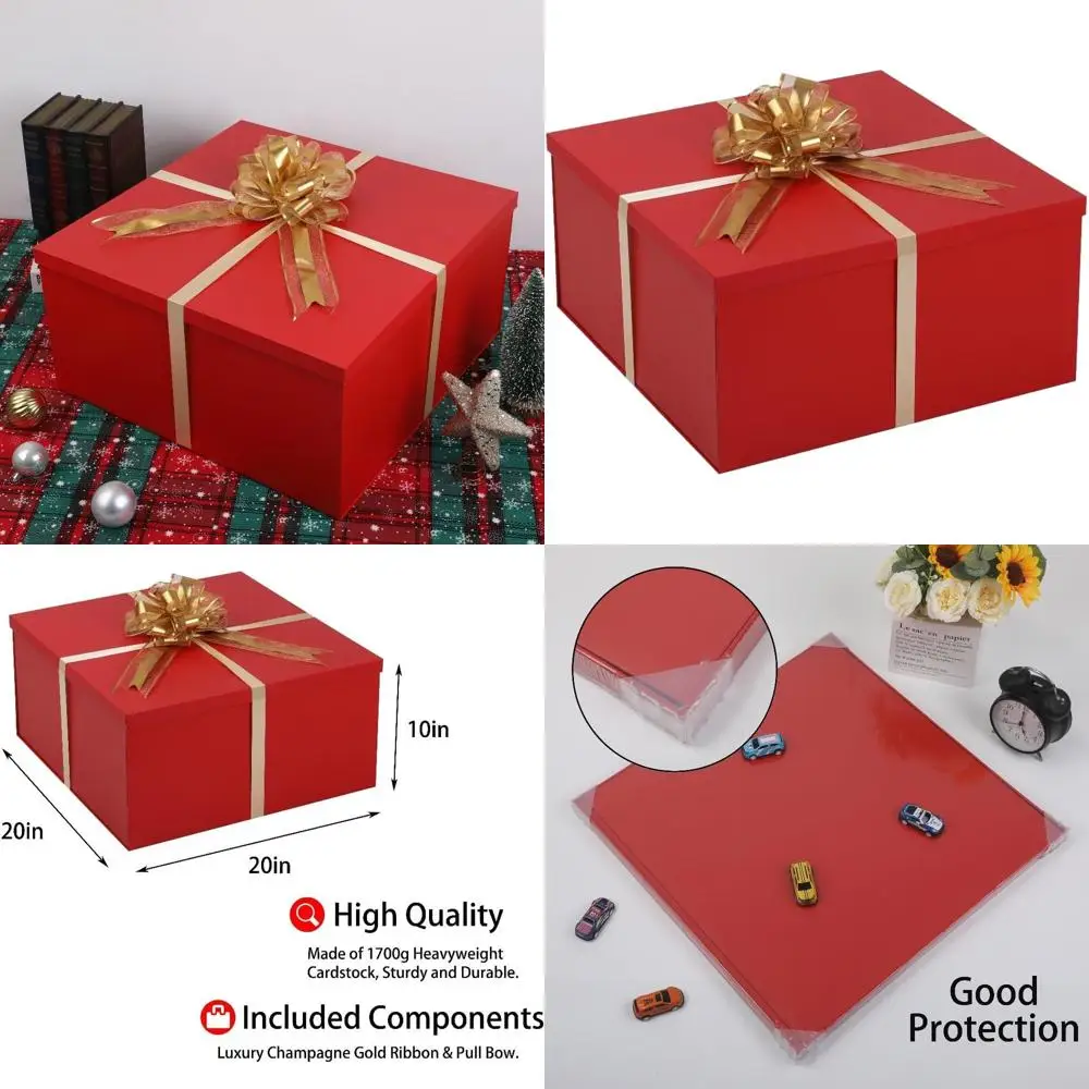 

Extra Large 20x20x10 Gift Boxes with Lids for Special Occasions: Birthdays, Holidays, Celebrations