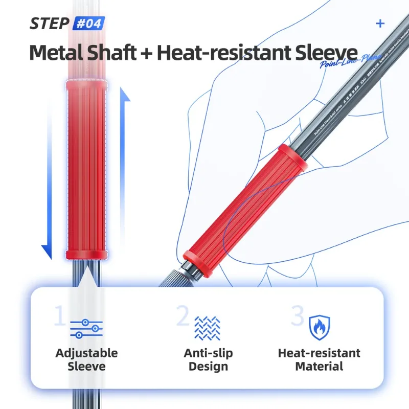 QIANLI Double-ended Handle Precision Dual-Use Anti-Slip Grip Ultra-Stable Collet for Mobile Phone Motherboard Repair Tools