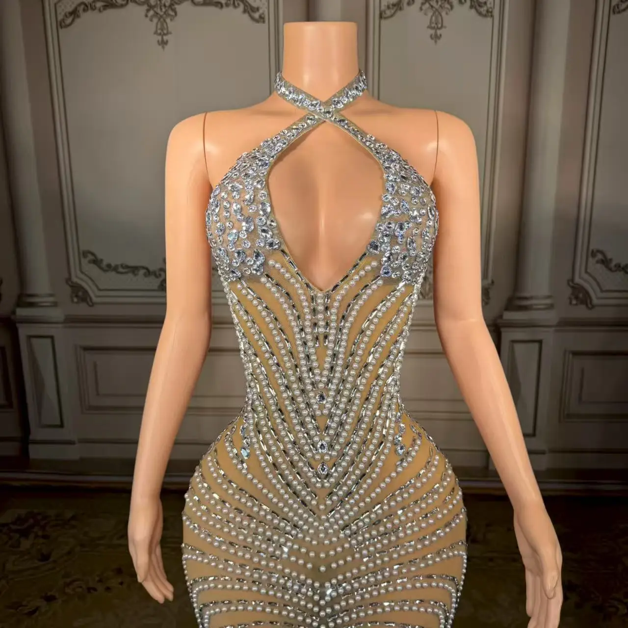 sexy diamond birthday dresses ZD Diamond outfit Rhinestone Birthday Dresses Sexy China Dresses for Lady  Party and Club