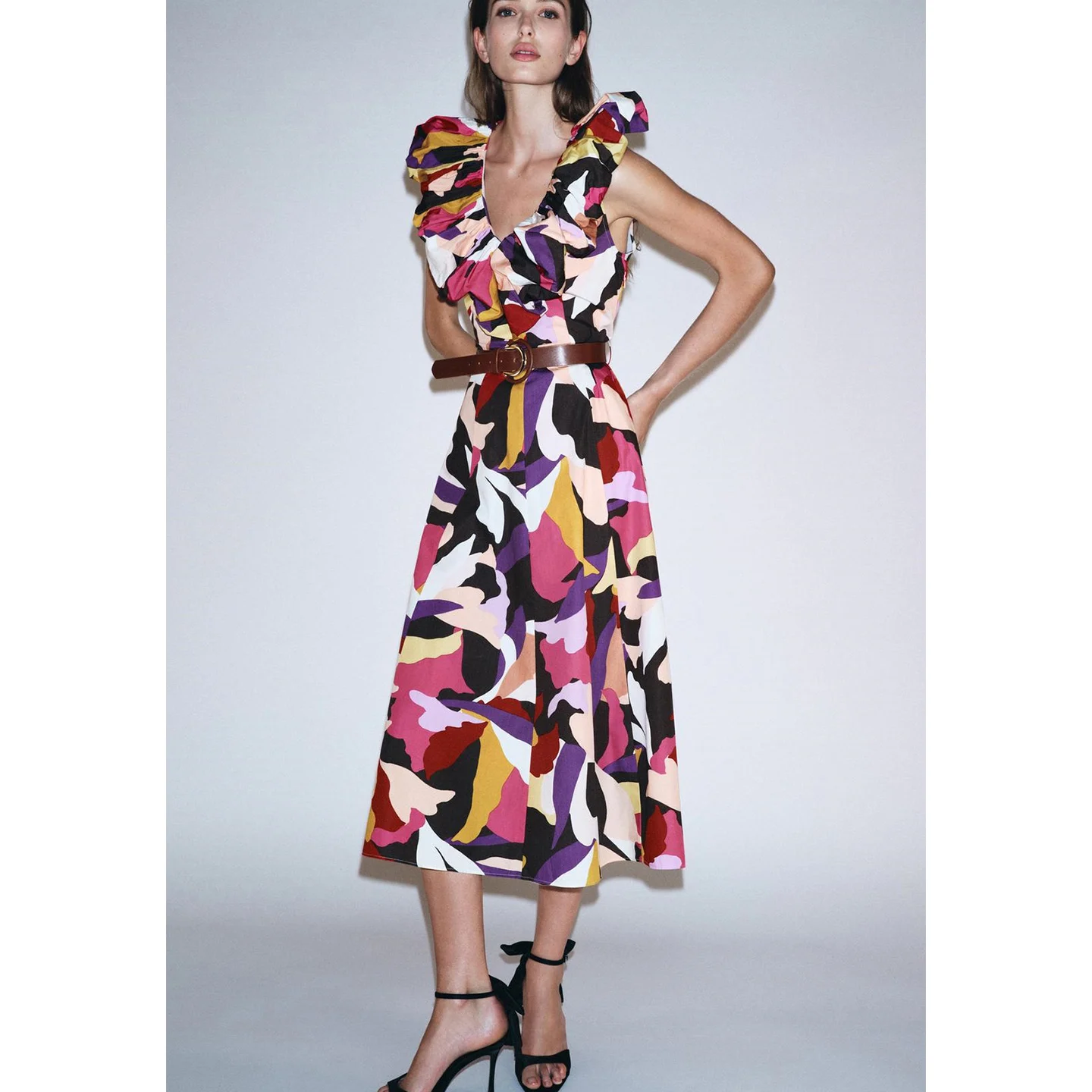 وصول جديد ميدي دكتور المرأة V-ne طباعة الشاش مربوط عادية Sle ألياف البوليستر 00% No Sve الصيف Faion Dr