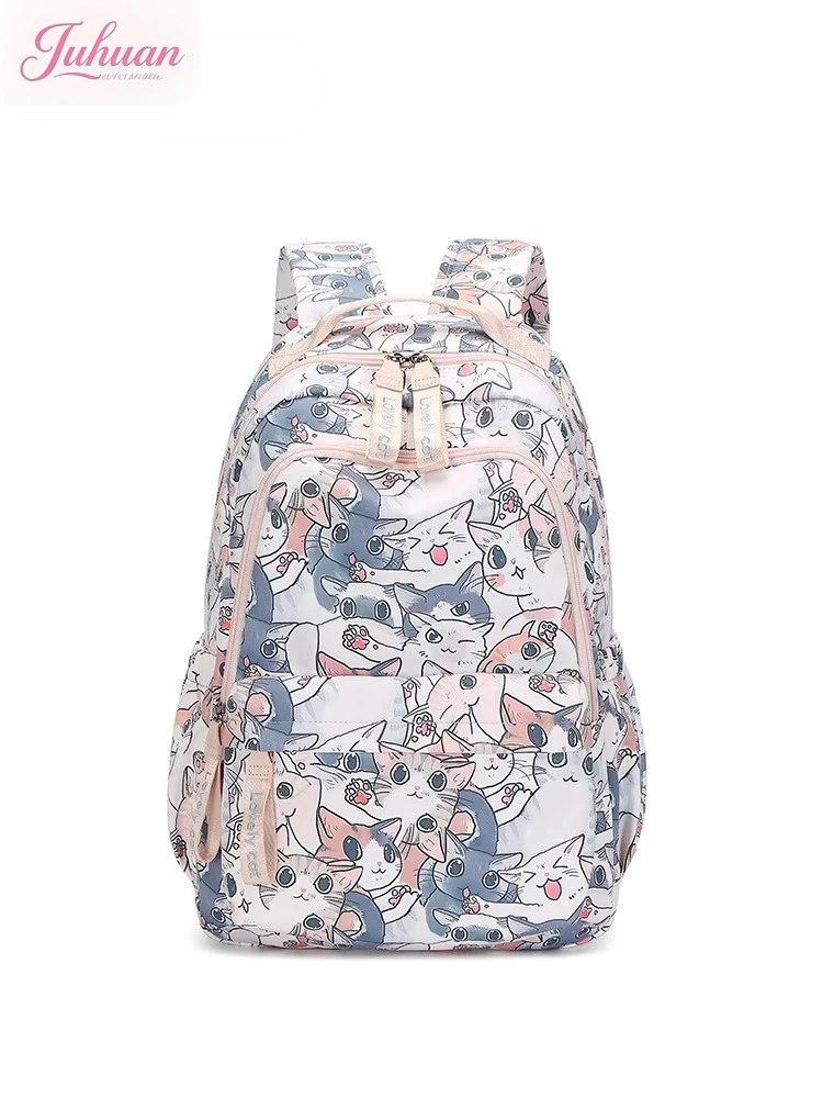 Cute fun cartoon lightweight junior high school student schoolbag female high value large capacity college style girl backpack