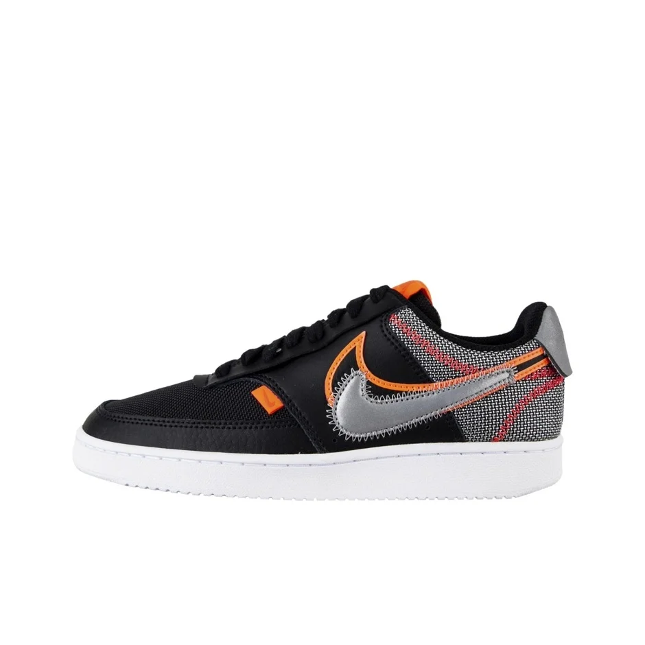 nike-court-vision-1-skateboard-shoes-women's-low-top-black-metallic-silver