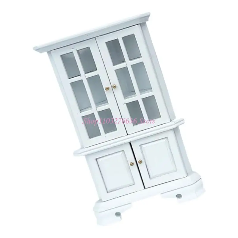 R6FD Natural Corner Storage Shelf For 1/12 Doll House Accessories Living Room Scene Setting Miniature Furniture Model