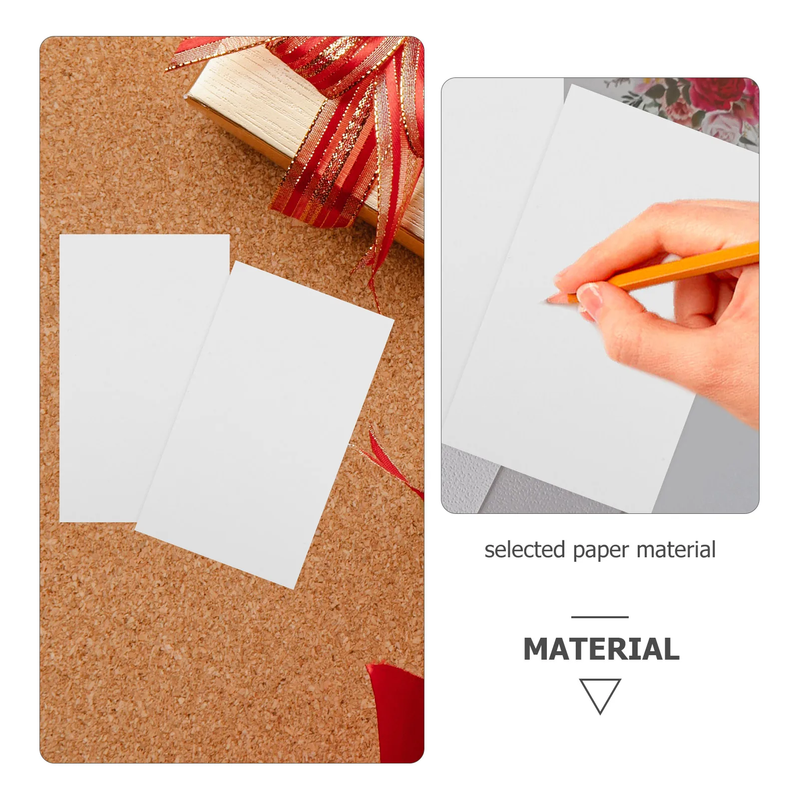 

200pcs Blank Cards Small Note Cards Index Flash Paper for Studying DIY Card Making Vintage Feel Smooth Surface Bulk