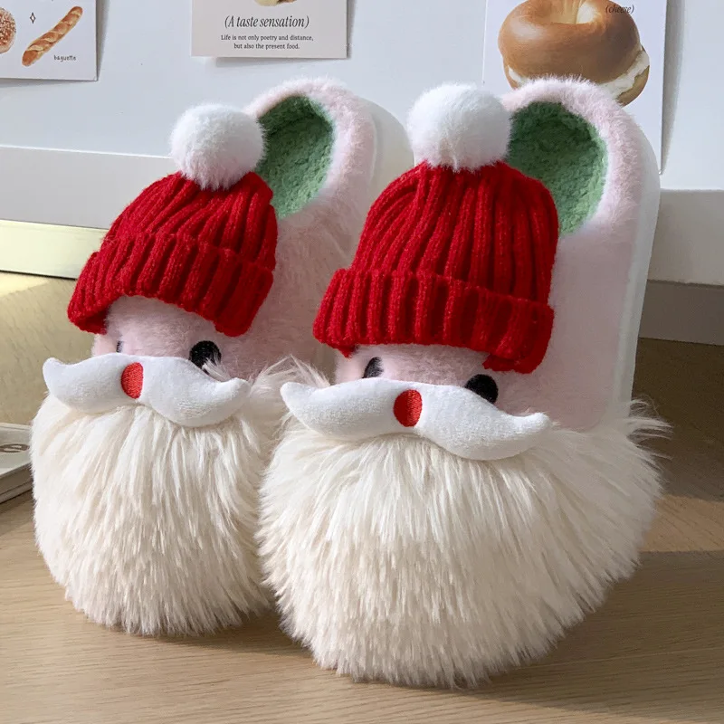 

Women's Slippers Cotton-Slippers Plush Christmas Halloween Winter Warm Shoes Unisex Intdoor Home Casual Shoes House Slippers