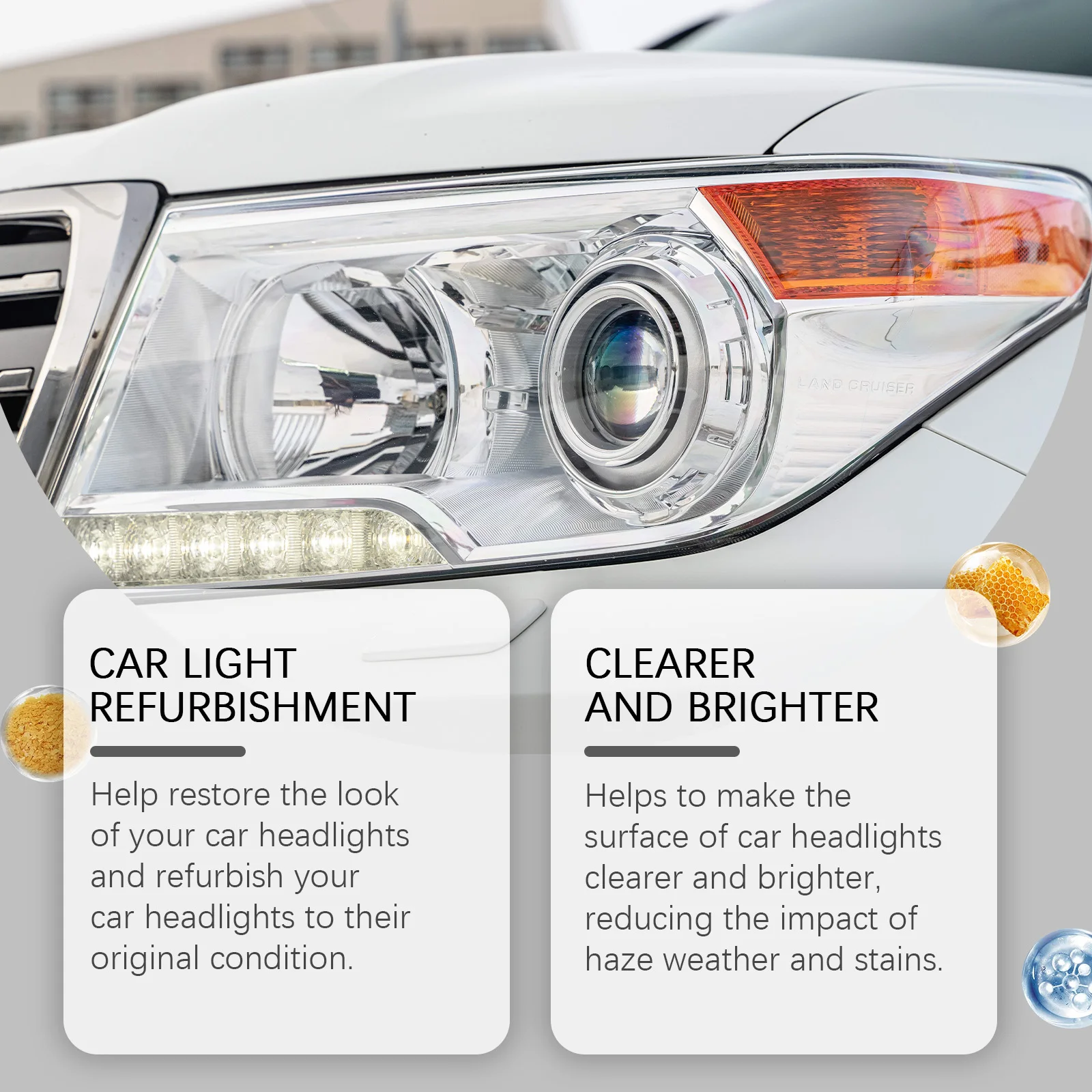 Homonth Car Headlights Repair Kit Automotive Headlights Scratch Remover Repairs Oxidized Lenses Enhances Car Light Brightness