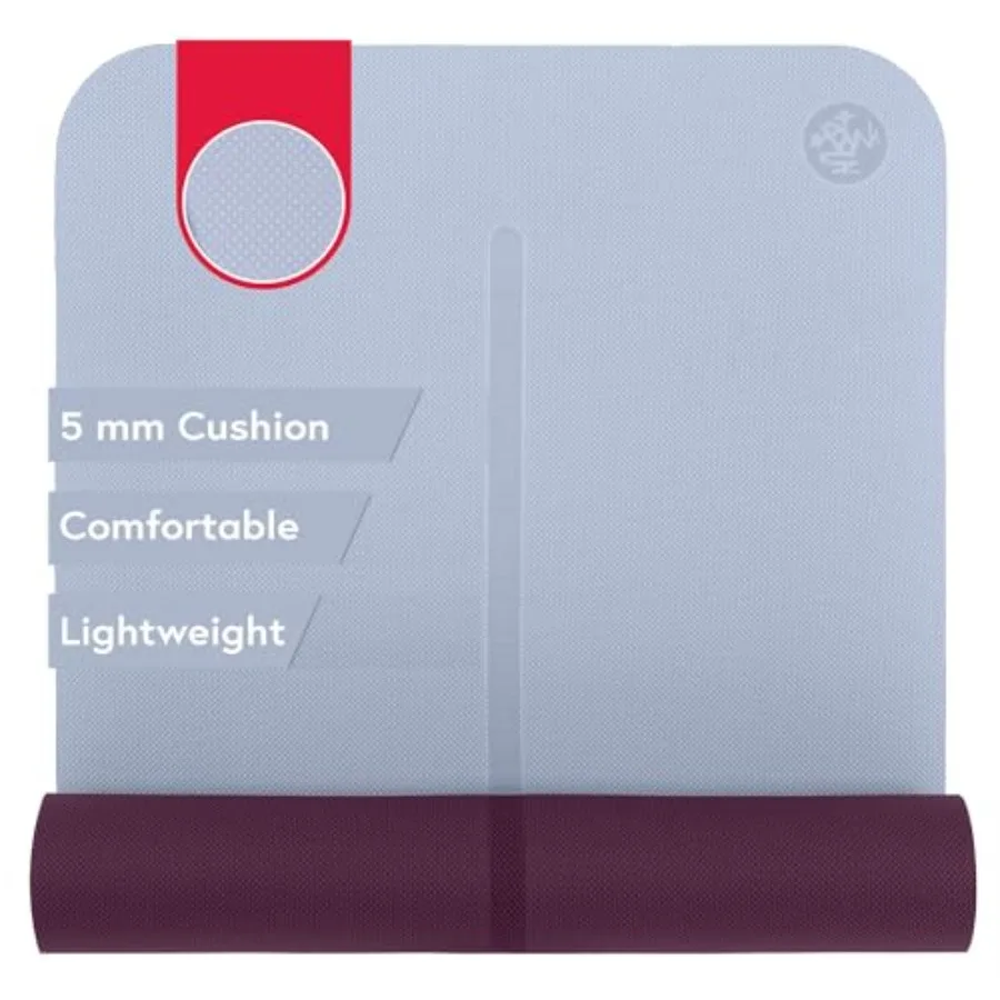 

Begin Yoga Mat 68" - 5mm Cushioning Comfortable Lightweight and Reversible with Alignment Stripe Budget-Friendly 68 x 24 Inch