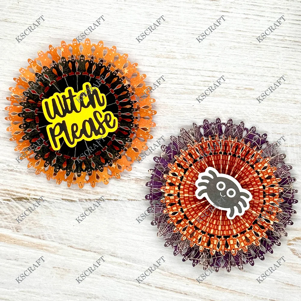 KSCRAFT Halloween Ghost Rosette Cutting Dies Stencils for DIY Scrapbooking Decorative Embossing DIY Paper Cards