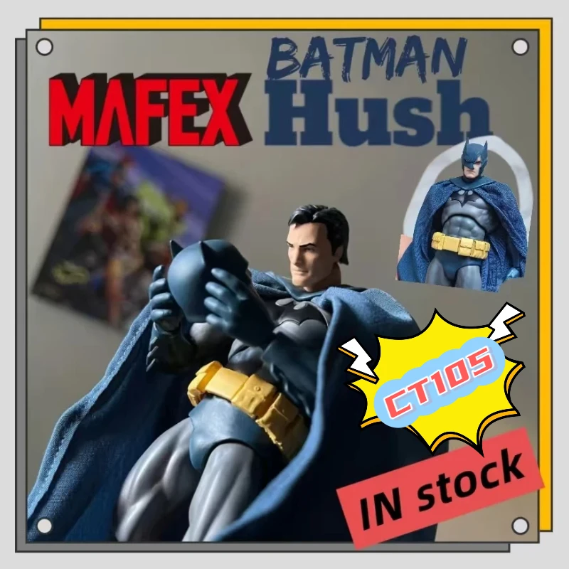 

New Arrival Exclusive Top Selling Mafex 105 DC Bat Man Hush Blue Action Figure Model CT Toys Halloween Gift for Collectors