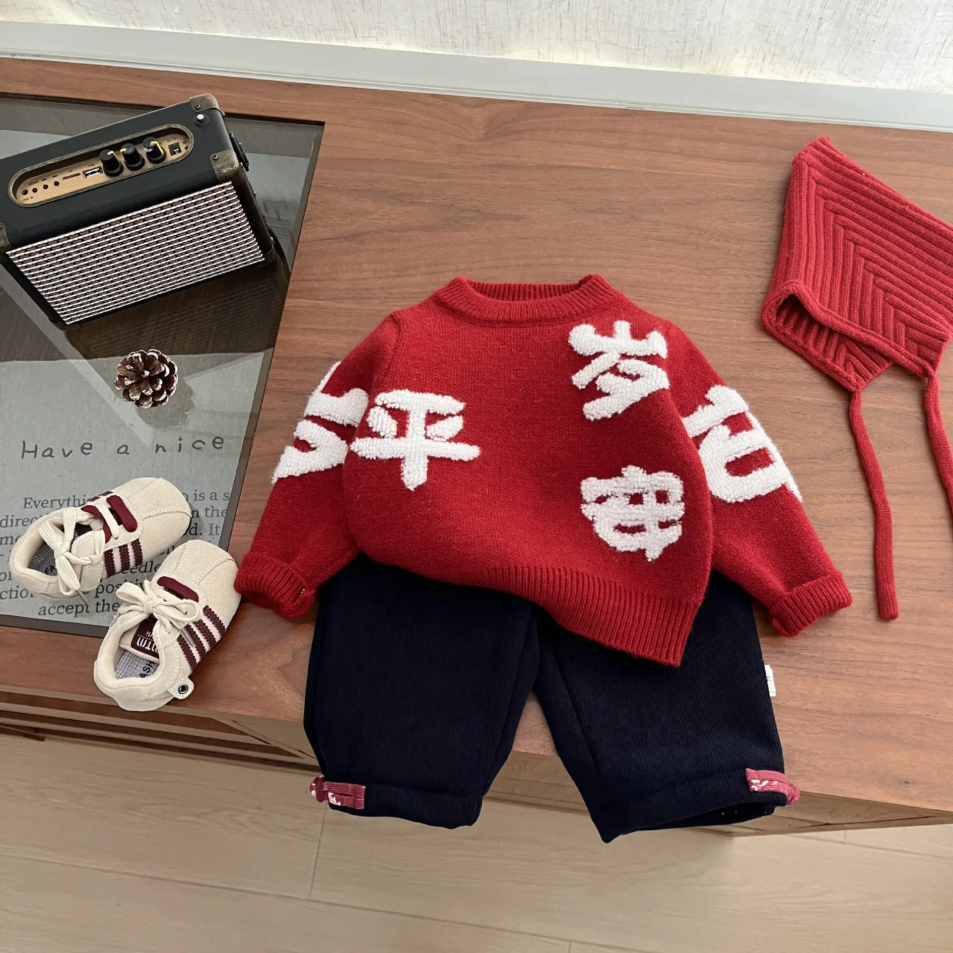 

Рождественский детский свитер для маленьких девочек, зима 2025 года, толстый теплый трикотаж для маленьких девочек, вязаные детские пуловеры для маленьких девочек, топы