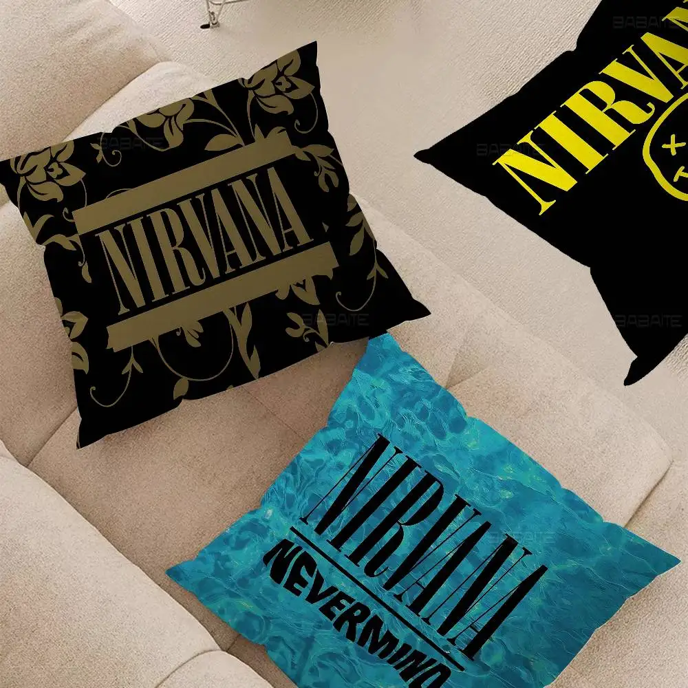 Band Hot N-Nirvanas Pillow Cushion Cover Pillowcase Living Room Sofa Home Decor Customized