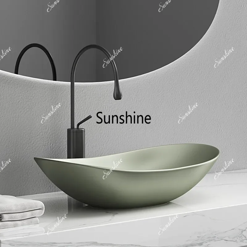 Silver purple ingot table basin ceramic hand washing single basinT*